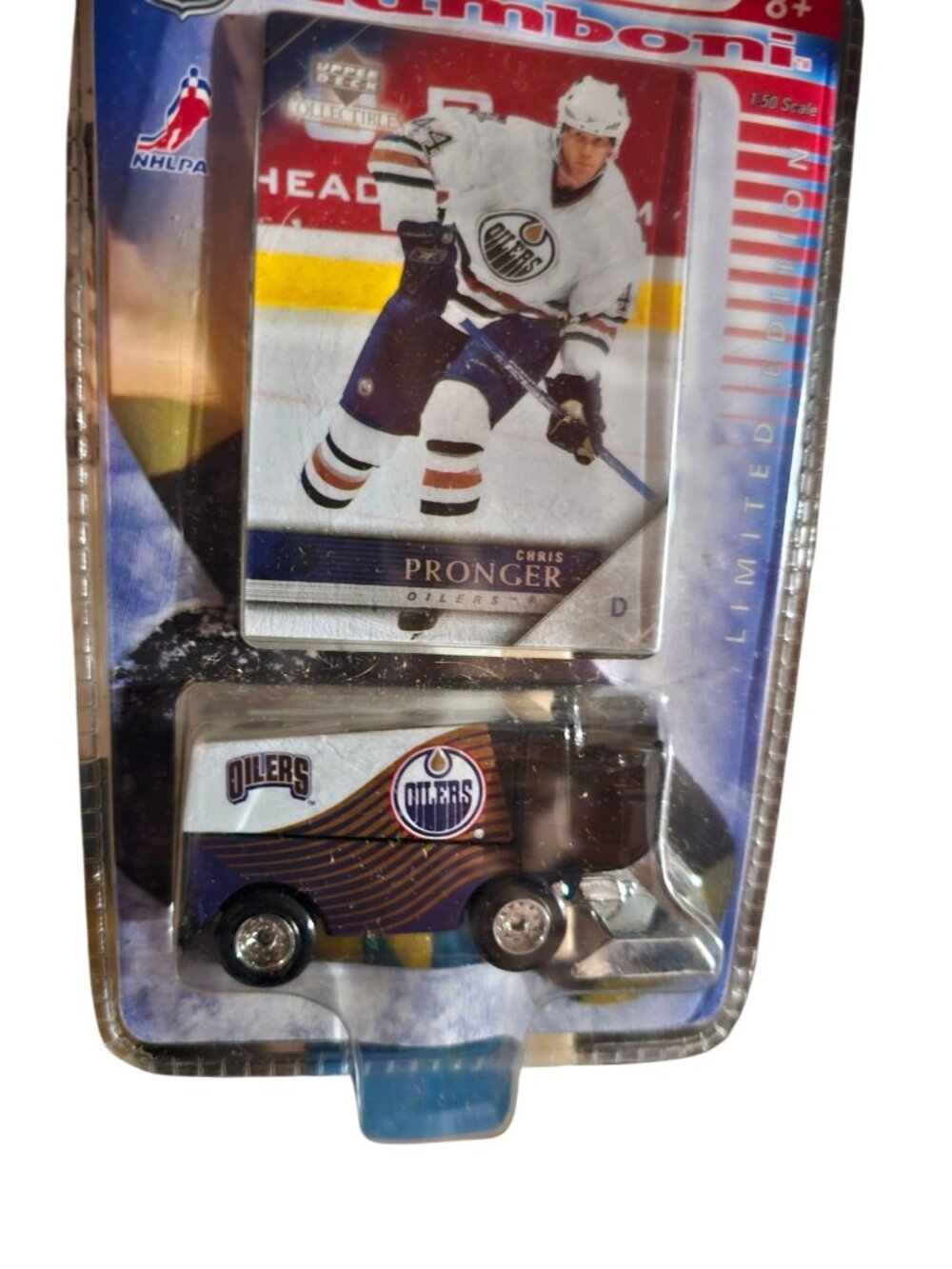 Edmonton Oilers Diecast Zamboni W/Chris Pronger Card 2005-06 In Orig Package NHL
